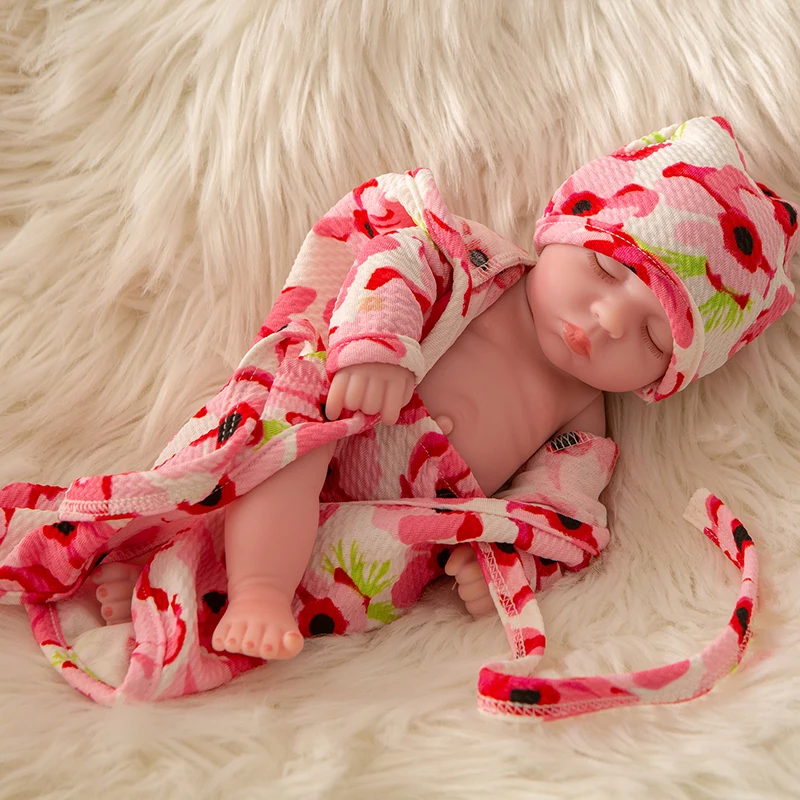 25 см реалистичный сон девочка Новорожденный bebe Кукла reborn baby гладкая виниловая
