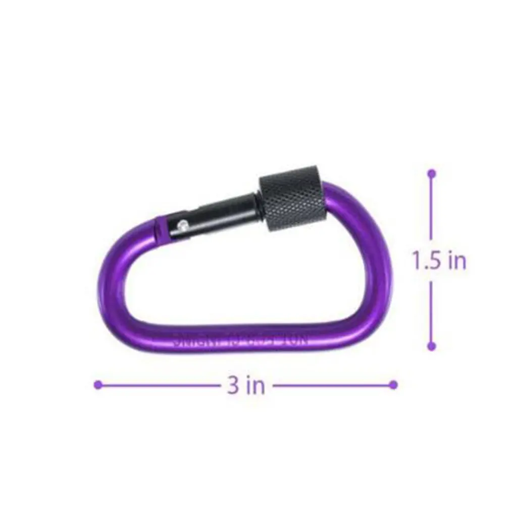 

5pcs Bold 8Cm With Lock D-Type Carabiner Quick Hanging Carabiner Hanging Buckle Aluminum Alloy With Lock