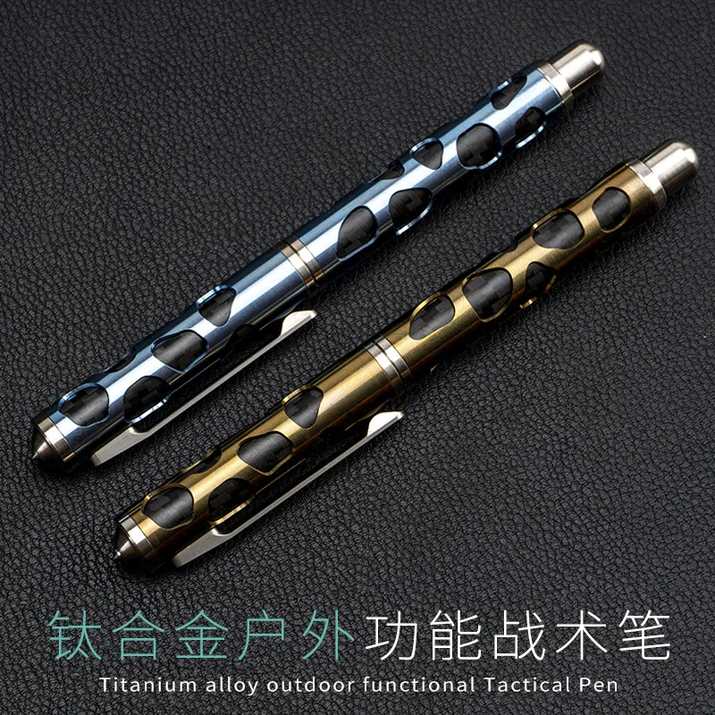 

A222 TC4 Titanium alloy tungsten steel tactical pen Neutral signature pen Outdoor multifunctional car escape Portable defense