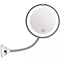 led makeup magnifying cosmetic mirror with light vanity make up grossissant 10x mirrors droppship sucker