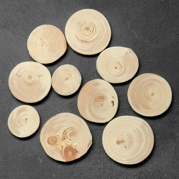 Saw cut Pine round d 4/7 cm h 5 mm Wood Crafts Arts And Home Garden Needlework DIY Sewing |