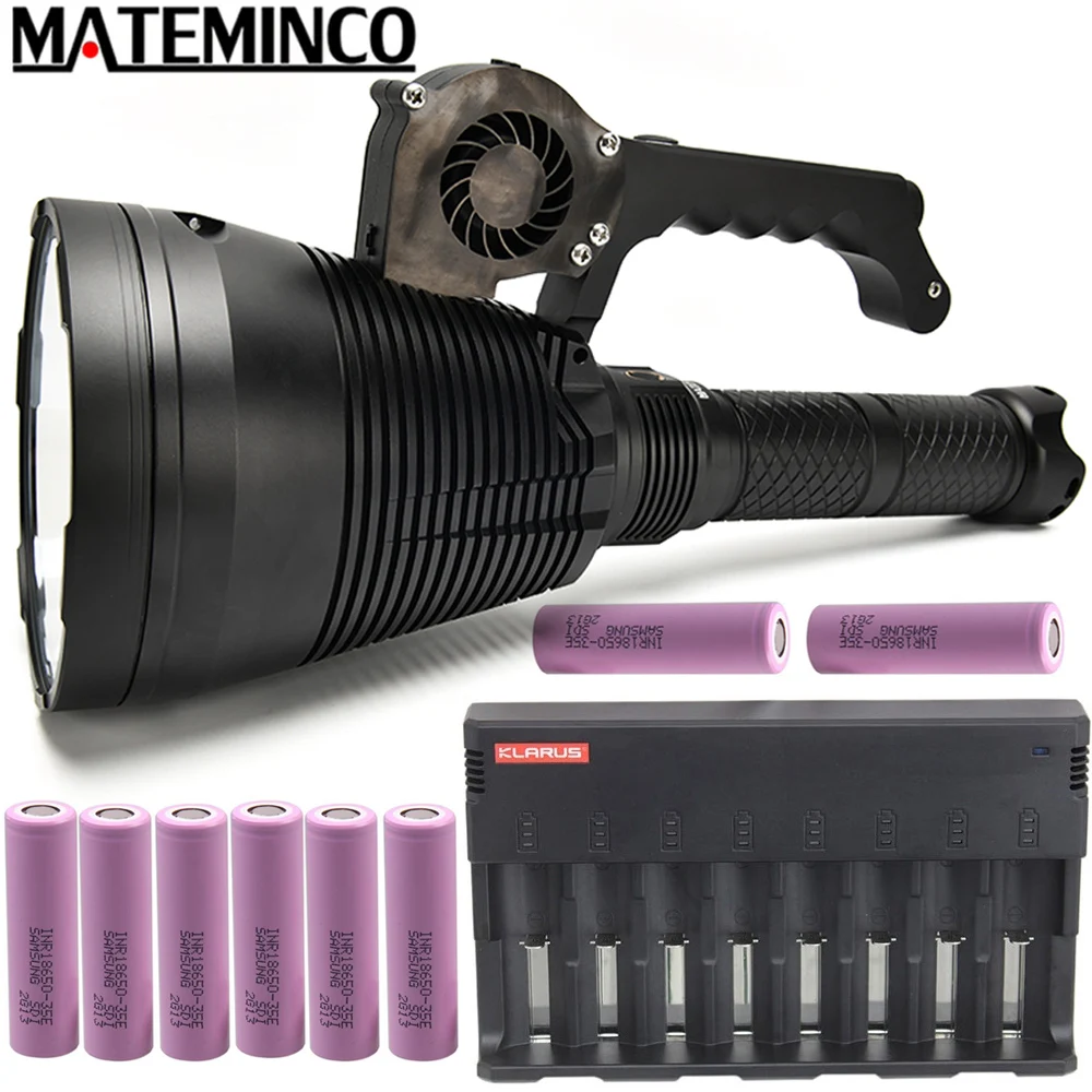 MATEMINCO MT90 Plus Super Powerful Flashlight Set SBT90.2 LED max 7500 lumen long beam distance 3162 Meter Searchlight Torch | Лампы и