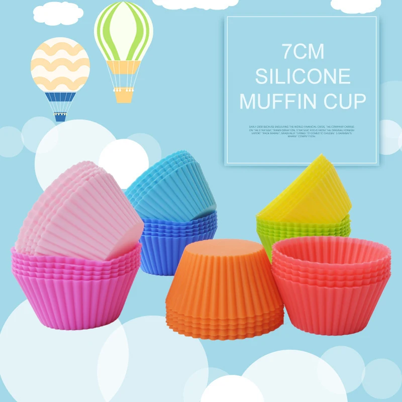 Мини Силиконовые DIY маффинов чехол торт форма для порционного кекса выпечки