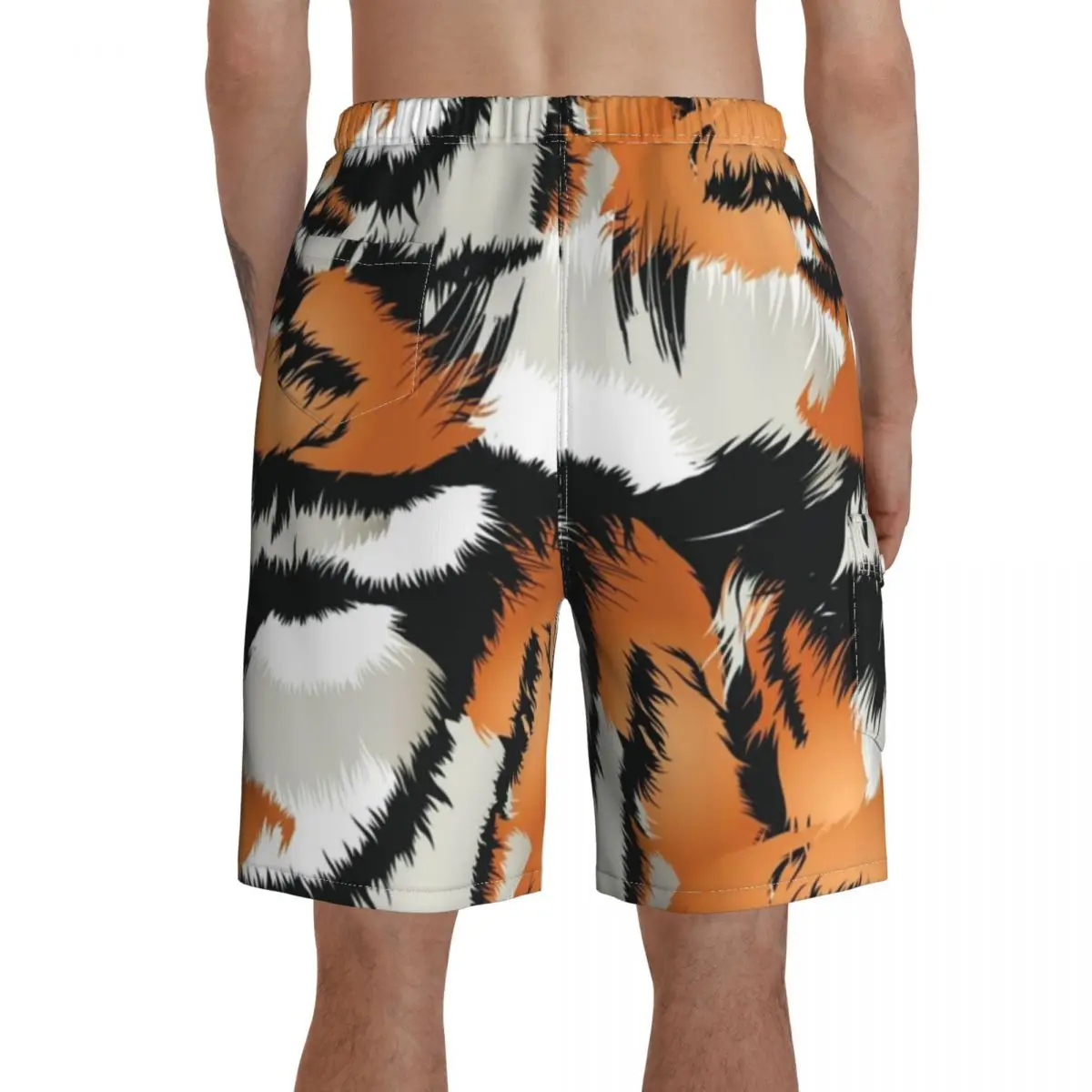 

Tiger Board Shorts Polyester Swimming Trunks Bathing Pattern Men Swim Trunks