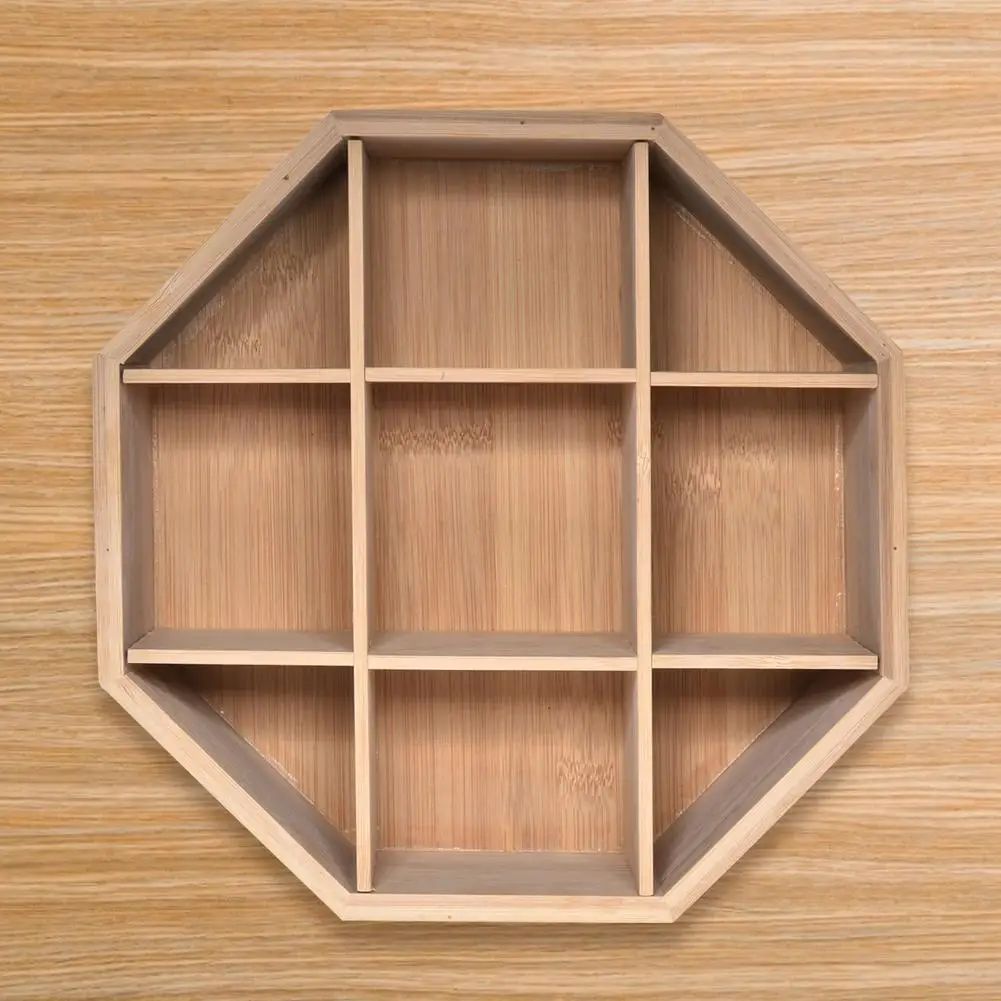 

Natural Bamboo Storage Box Sectional Tray Snack Teabag Container Needle And Thread Storage Box Home Jewelry Display Stand
