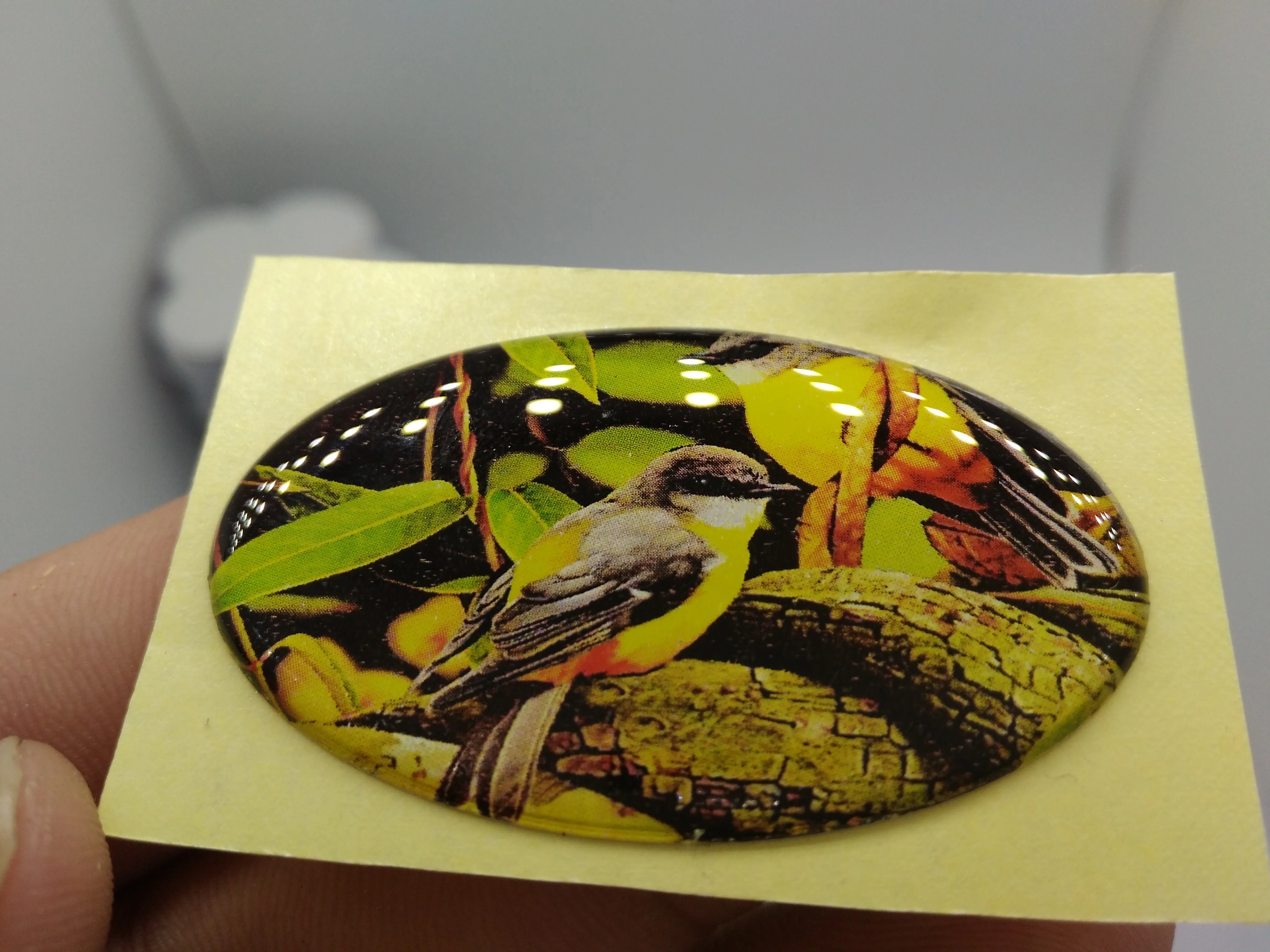 

epoxy coating dome sticker printing custom