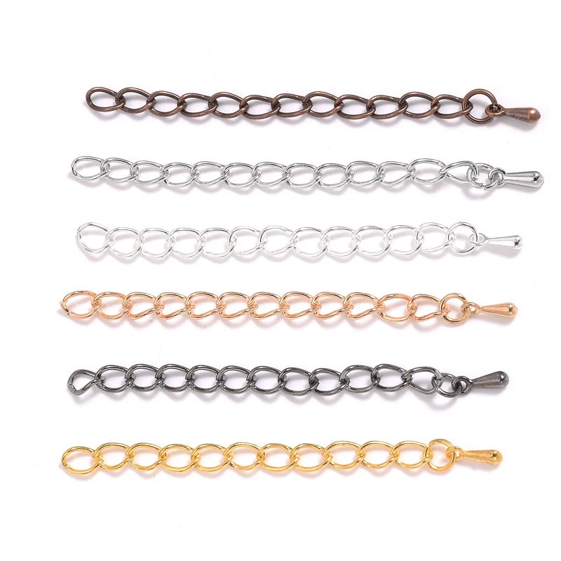 

Соединитель для цепочки для подвесок «сделай сам», аксессуары для изготовления ювелирных изделий, 20 звеньев, 50/70 мм