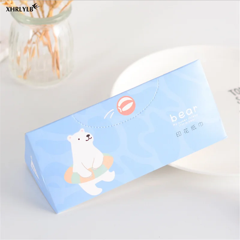 XHRLYLB креативные новые бумажные полотенца с принтом медведя 3 слоя толстые без