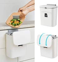 new kitchen hanging trash can with lid portable telescopic picnic waste bin for kitchen cabinet door in cabinet trash can