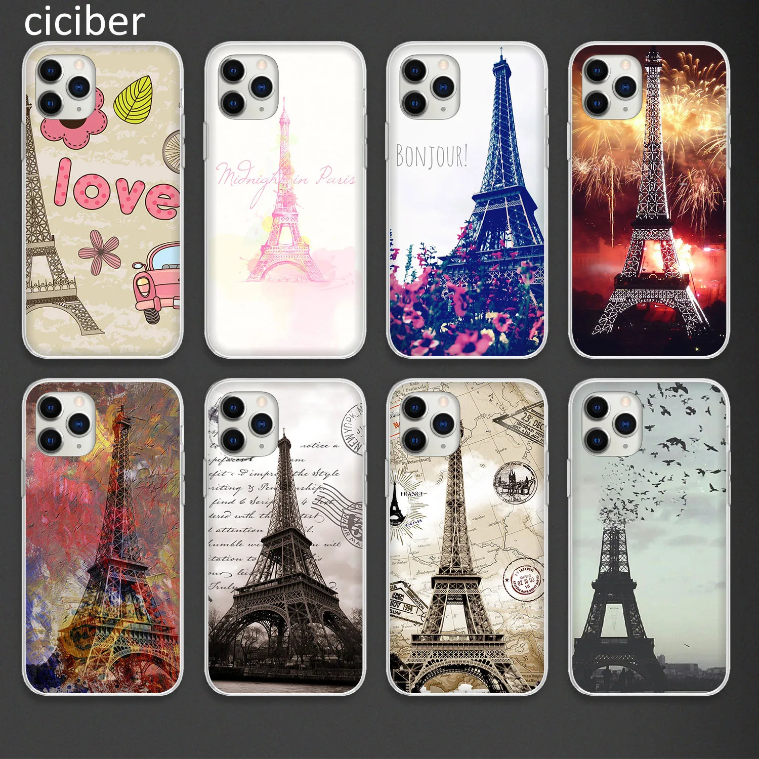 Чехол для телефона с Эйфелевой башней iPhone 11 Pro XS Max чехол XR X 7 8 6 6S Plus SE 2020