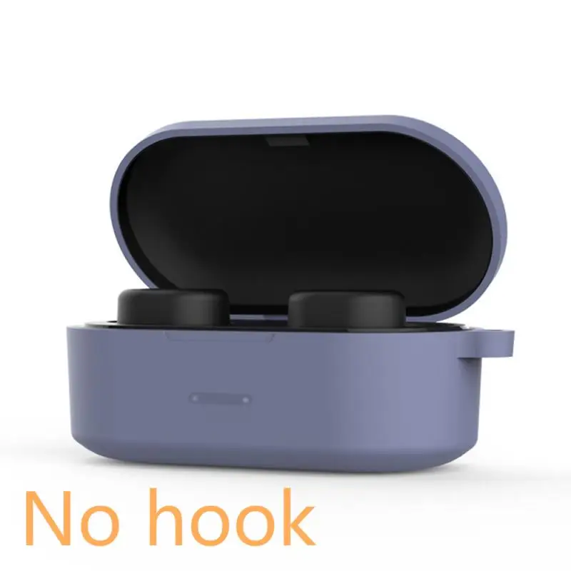 B PURPLE 1 шт. защитный чехол для QCY T1S/QS2 Bluetooth гарнитура Набор Bluetooth гарнитура силиконовый рукав гарнитура крышка с крючком аксессуары - Цвет: B PURPLE