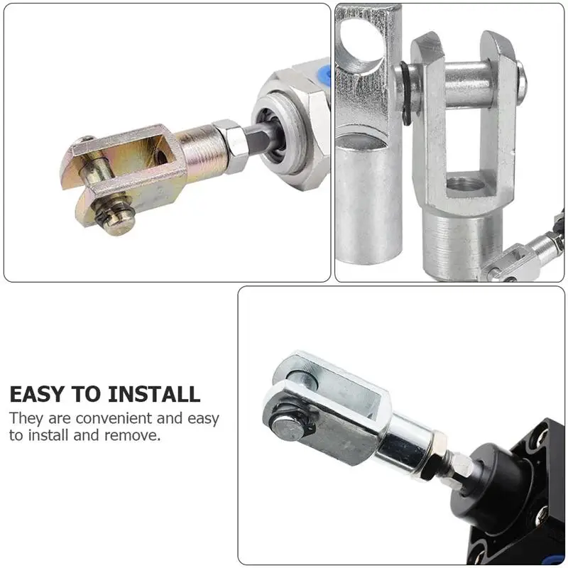 

1 Set 2Pcs SC Air Cylinder Rod Clevis Y Shape Cylinder Connectors (Silver)