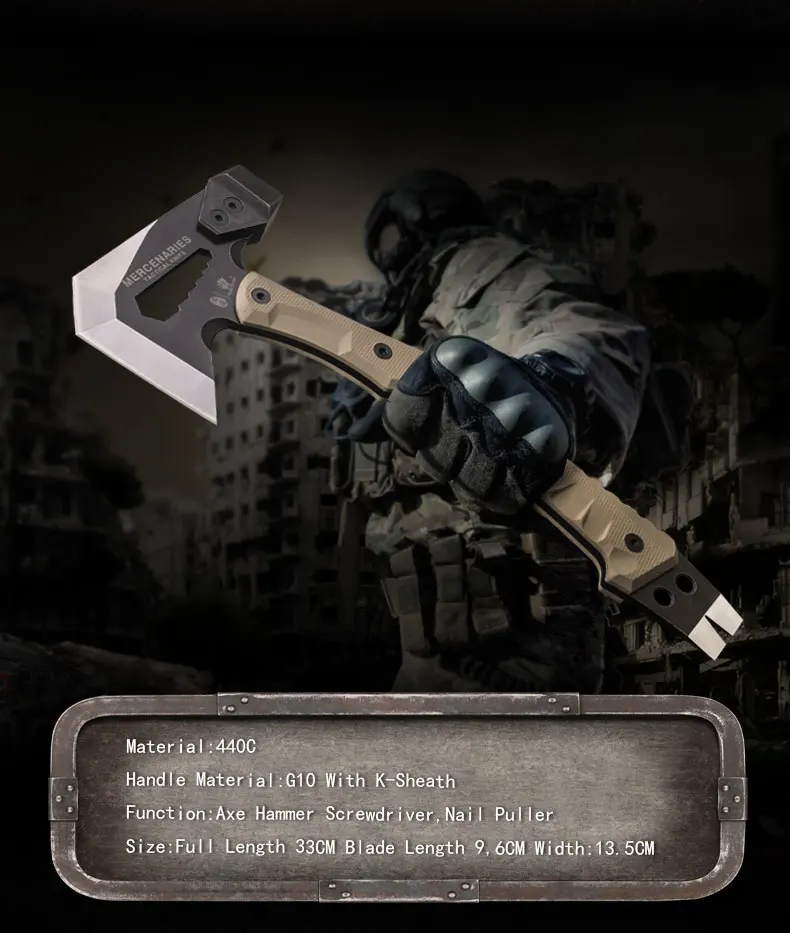 HX наружные наемники полный Танг кемпинг выживание турнирный топор тактические