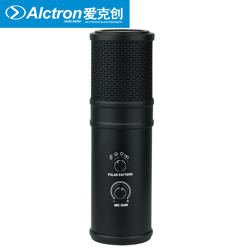 Alctron UR66 мультишаблон USB микрофон 3 капсулы чтобы подобрать звук более ярким и