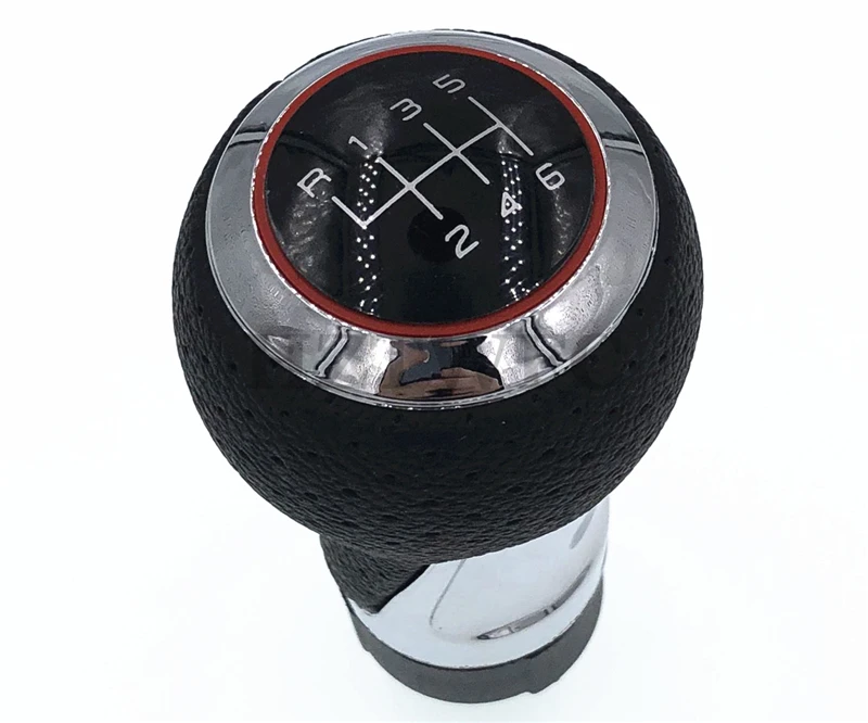 Высококачественная Автомобильная 5 6 скоростей кожаная ручка переключения