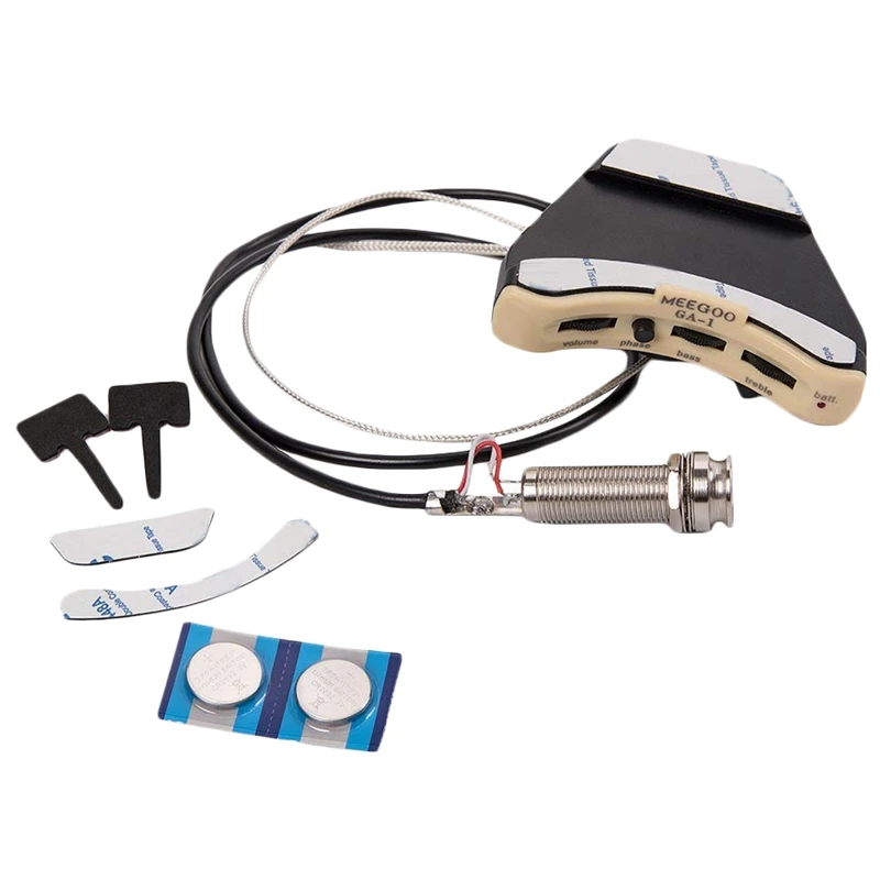 Горячая Акустическая гитара Soundhole Preamp пьезо 3 диапазона пикап эквалайзер с