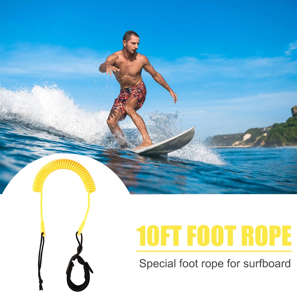 

Surf Sup 4 Feet Ankle Leash Surfing Elastic Coiled Stand UP Paddle Board Leg Rope Surfboard Ankle Leash