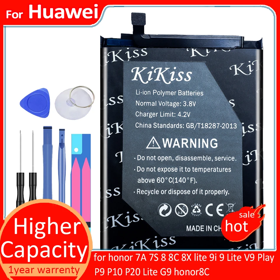 

Аккумулятор для Huawei honor 8 honor 7A 7S 8 8C 8X lite 9i 9 Lite V9 Play P9 P10 P20 Lite P9Lite P10Lite P20Lite G9 honor8C STF-L09