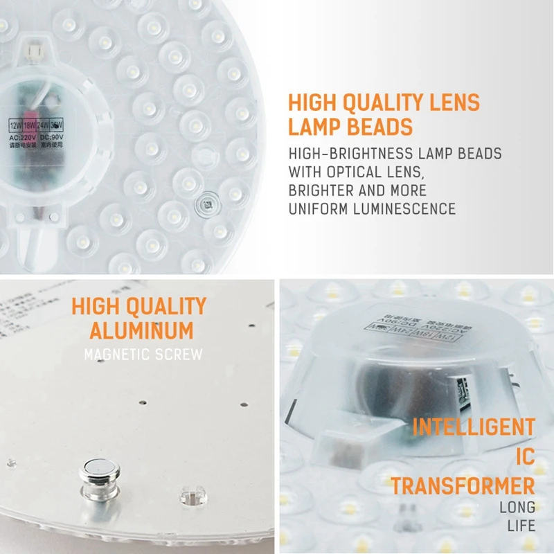 

Led Ceiling Light Module Light Source 36W Round High Brightness Lighting Indoor Ceiling Light Cold White