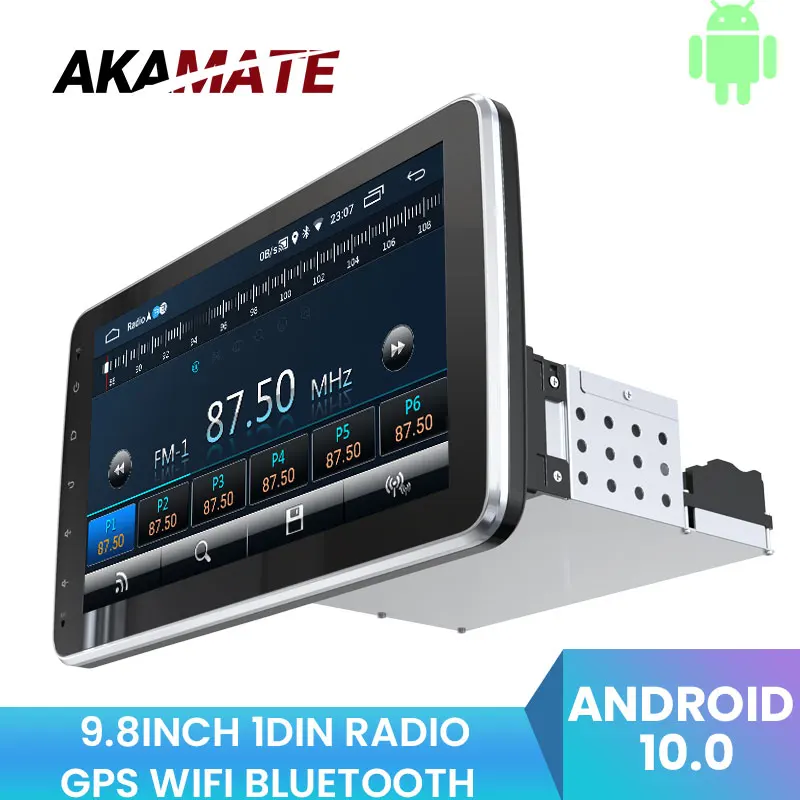 

Автомобильный стереопроигрыватель AKAMATE, 1Din, Android, FM, Bluetooth, Wi-Fi, GPS, 9,8 дюйма, универсальный автомобильный радиоприемник для Nissan