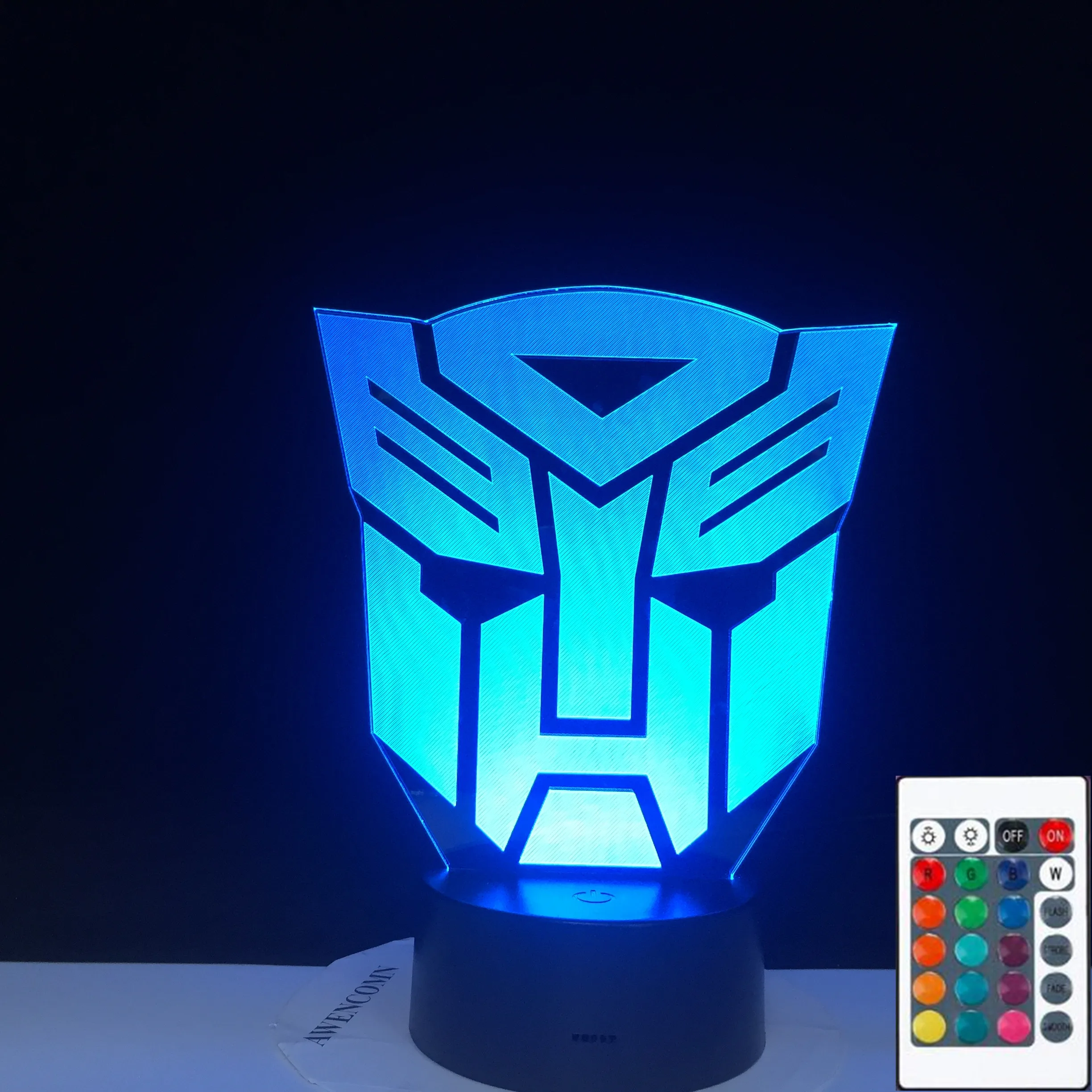 

Optimus Prime Character Boy Gift Transformers 3D LED Illusion Desk Table RGB Night Light Colorful Lamp Kids Boys Birthday Gift