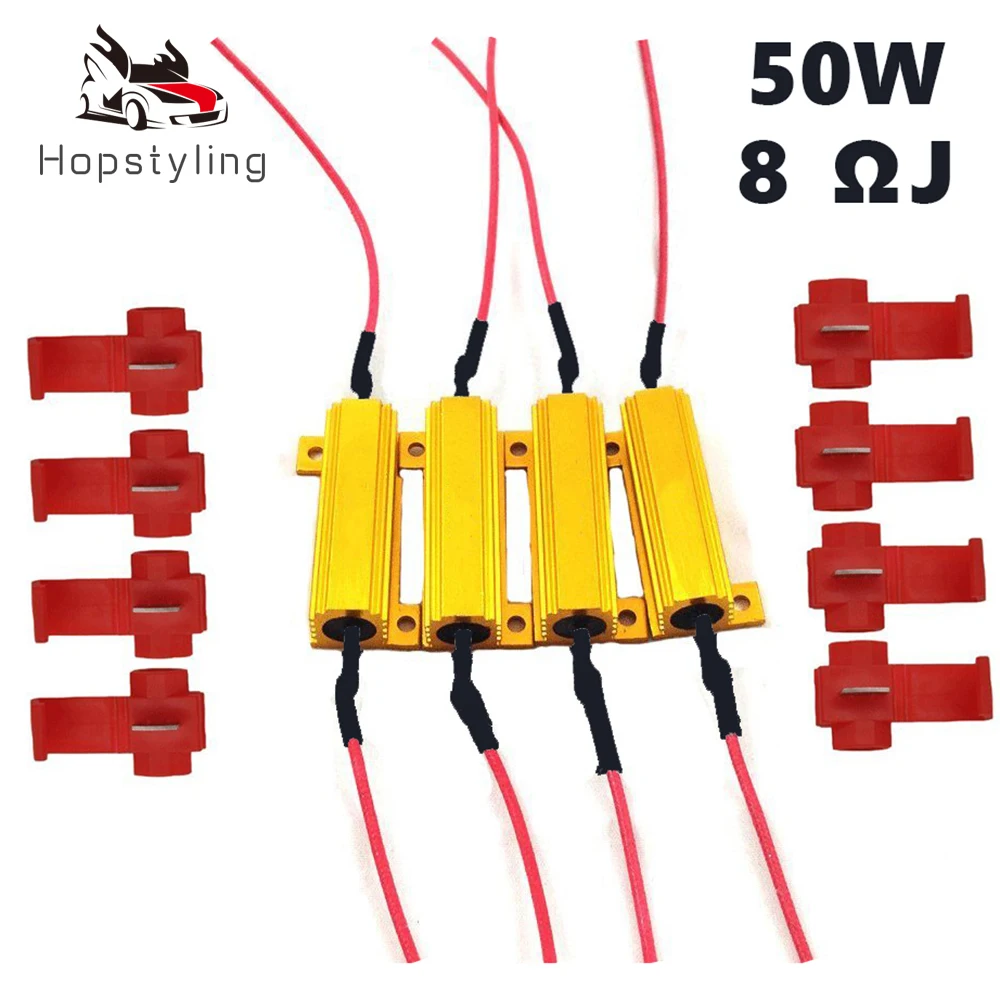 

H7 50W 8ohm Car LED Canbus Load Resistor Controller Warning Canceler Decoder Light Error Free Accessor Load Indicator Resistance