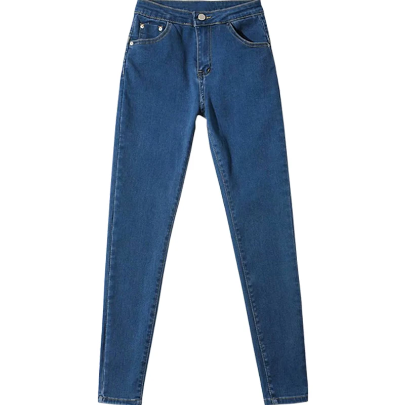 

Retro Easy Matching High Waist Stretch Jeans Four Seasons Sexy Close-Fitting Pencil Pants Split Line Peach Hip Leggings