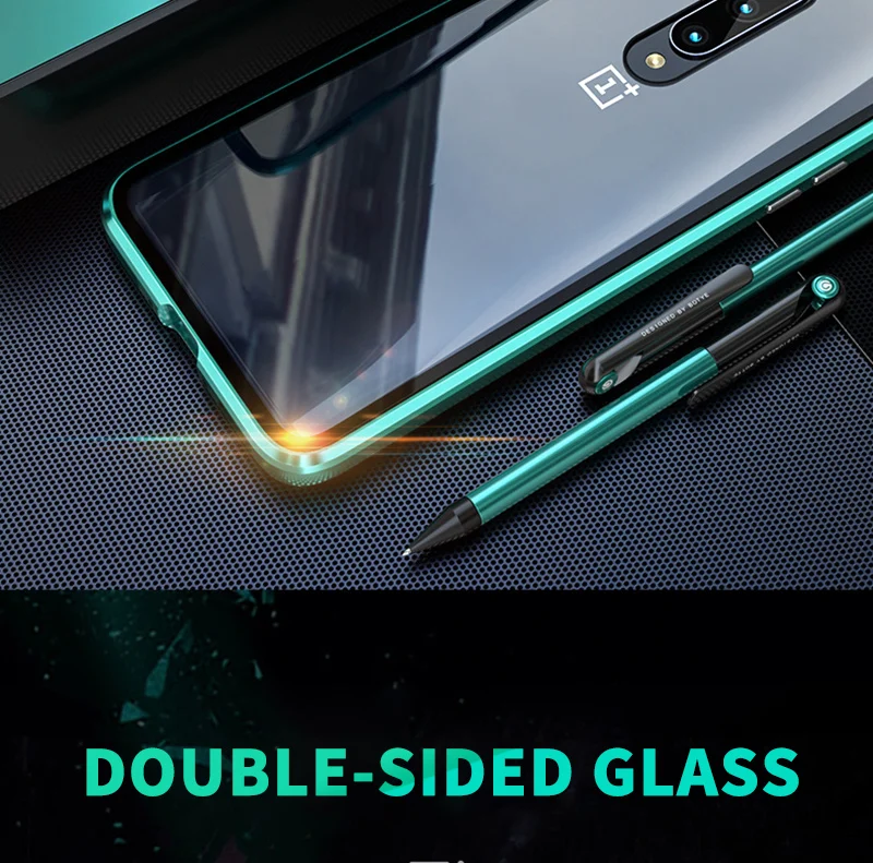 Магнитный поглощающий металлический чехол s для Oneplus 7 Pro 6 T, чехол для телефона, двустороннее стекло, 360, противоударный чехол для Oneplus 7 6
