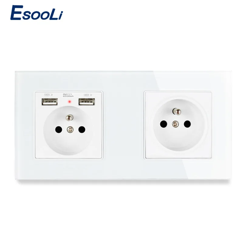 Французская стандартная настенная розетка из хрустального стекла Esooli с 2