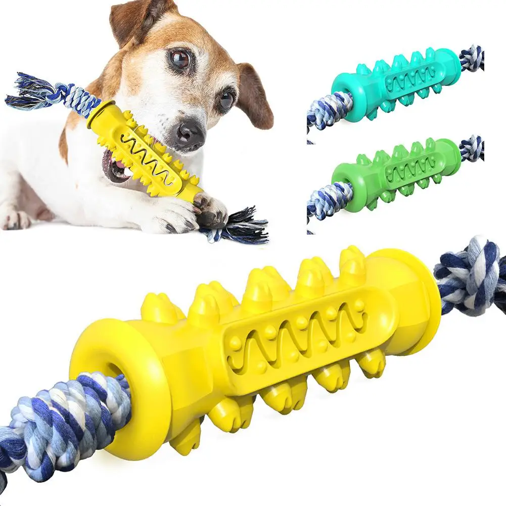 

Зубная щетка для собак с веревкой