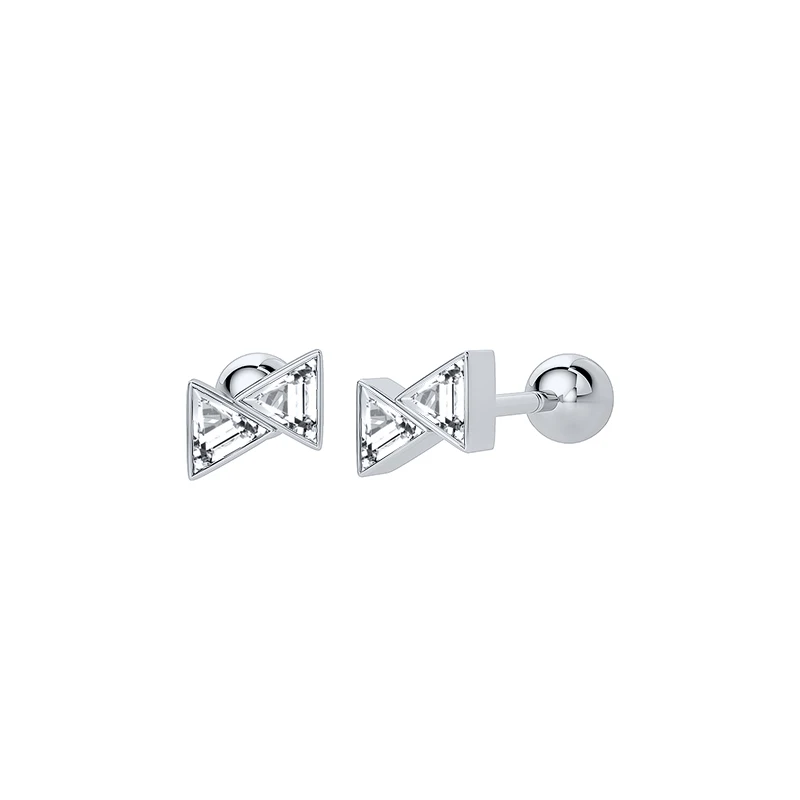 

CANNER Hoop Earring Pendientes Plata 925 Hoop Earrings For Women Simple Triangular Puncture Huggie Earrings Jewelry Accessories