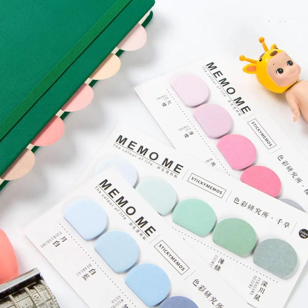 

Cute Mini Self-stick Sticky Notepaper for Office School Supplies Nontoxic Odor-free Different Colors for Classification