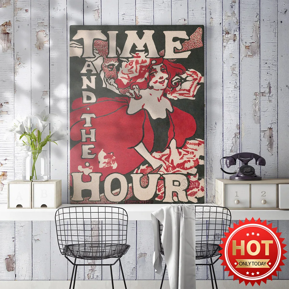 

Time And The Hour Poster, Abstract Sexy Woman Wall Picture, Impressionism Canvas Painting Wall Art Pictures, Room Decor Gift
