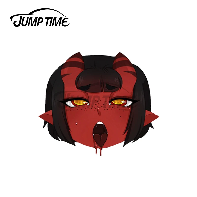 Время скачка 13x6 см для Meru the Succubus Peeker наклейки автомобиля JDM виниловый кондиционер