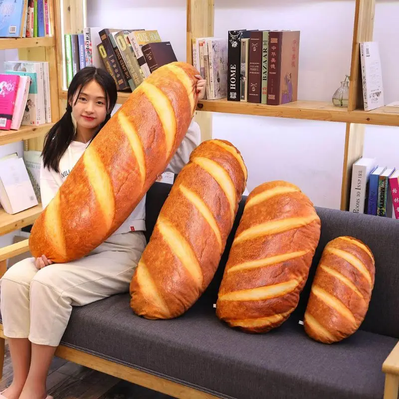 

Simulation 3D Butter Bread Pillow Soft Stuffed Backrest Toys Food Nap Cushion