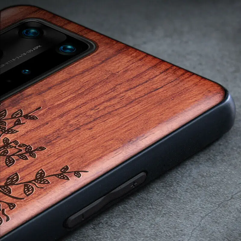 Чехол LYBALL деревянный для телефона Huawei из натурального дерева + задняя крышка ТПУ