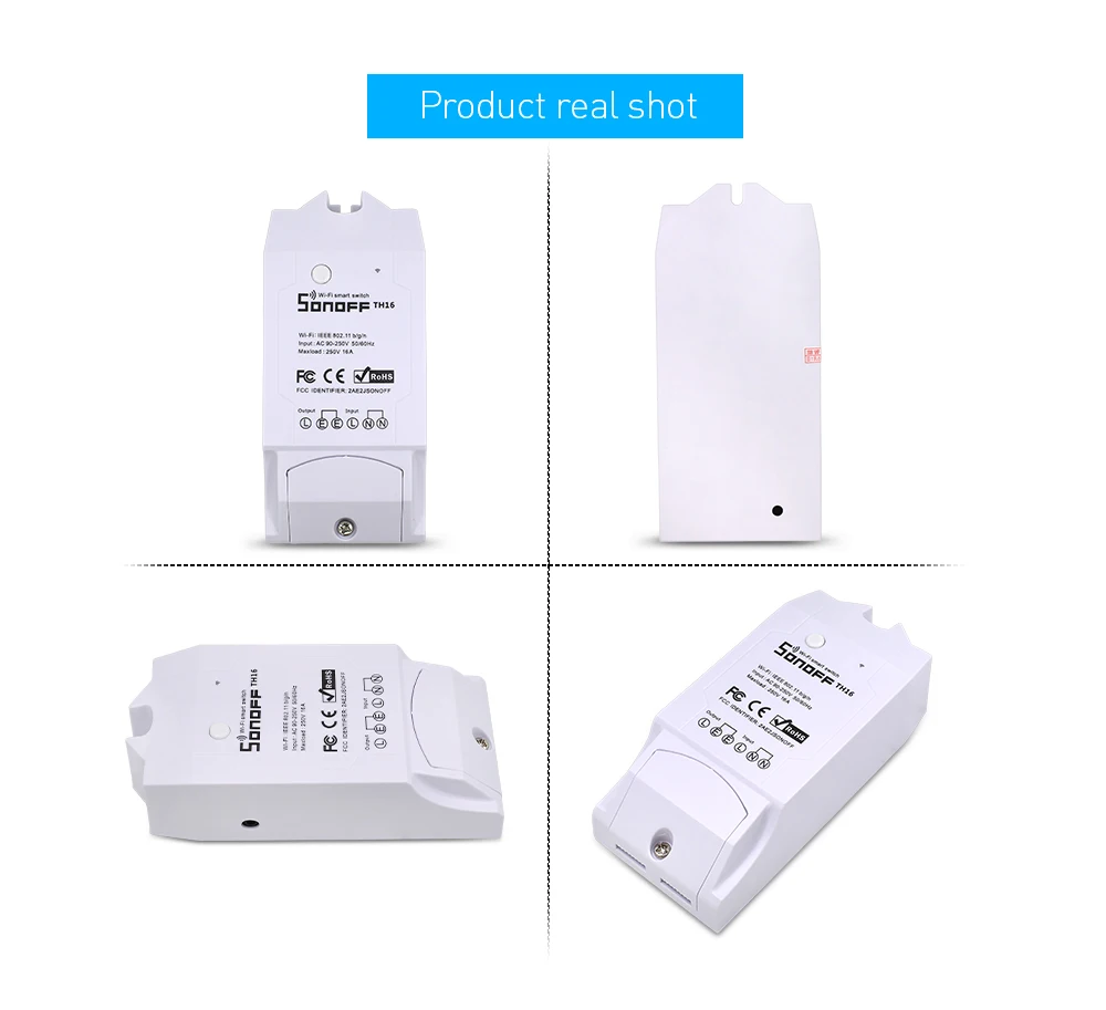 SONOFF TH16 Wifi переключатель SI7021 DS18B20 датчик AL560 расширение мониторинга температуры и влажности Зонд 15A таймер Google Home Alexa