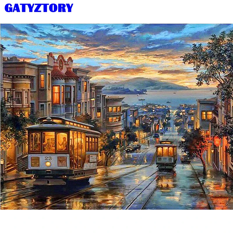 Винтажная картина по номерам ручная работа на холсте для украшения дома 40x50 см |