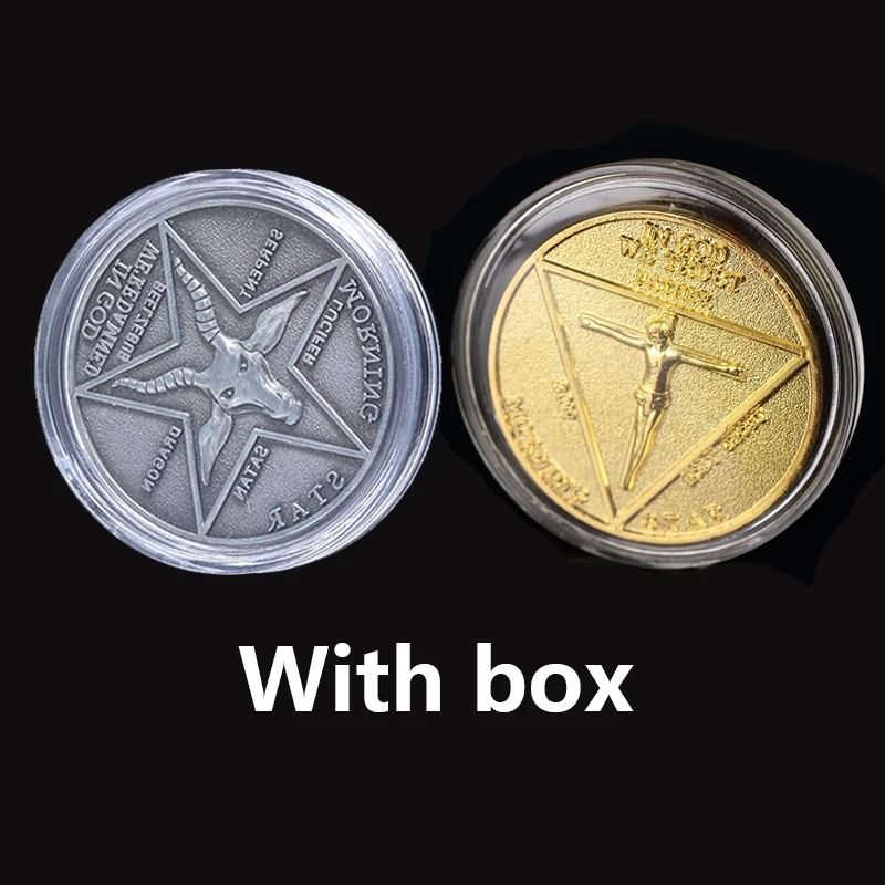 MIDY оптовая продажа Люцифер утро звезда сатана монета металлический брелок