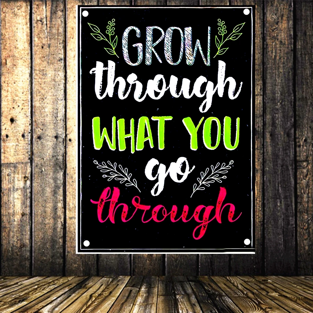 Мотивационные настенные флаги и баннеры успешное искусство стен вдохновленное