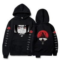 hot anime ninja print hoodies unisex itachi men women streetwear pullover harajuku sweatshirt hip hop fashion tops dropship