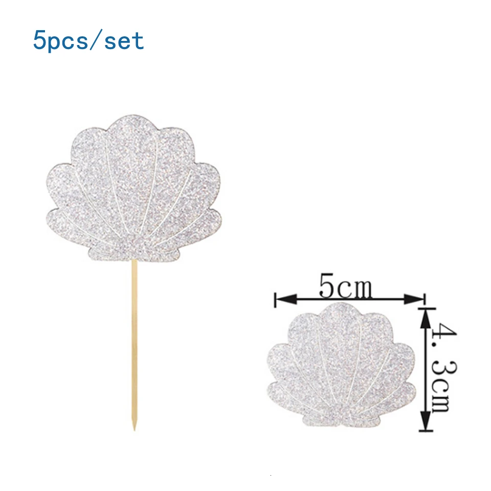 Shell-5pcs 8 шт./компл. Акула одноразовая посуда с графикой из мультиков морская животных бумажные тарелки и стаканы для дня рождения/Baby Shower украшения детский праздничный костюм поставки - Цвет: Shell-5pcs