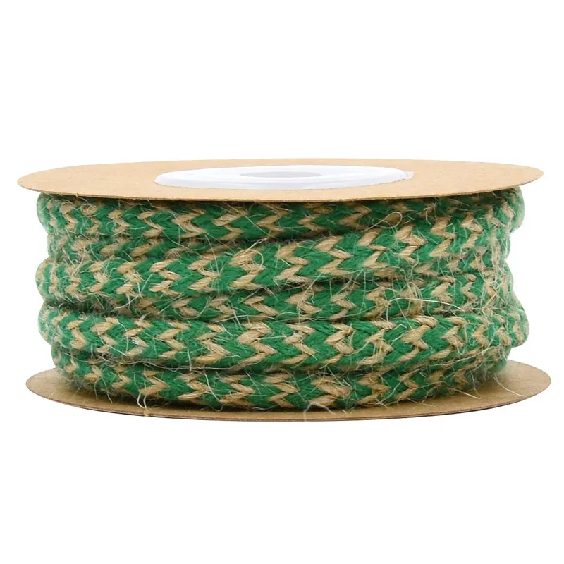 

Color contrast woven cotton hemp rope 8-ply DIY handmade fine rope jute antique decoration binding rope 5y10y