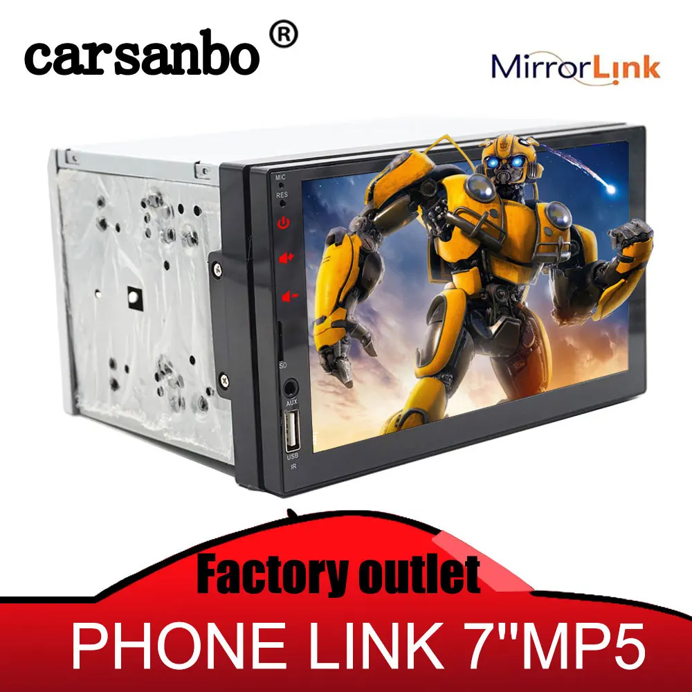 Carsanbo 7 дюймов сенсорный экран Экран автомобильный стерео MP5 плеер fm-радио AUX USB BT