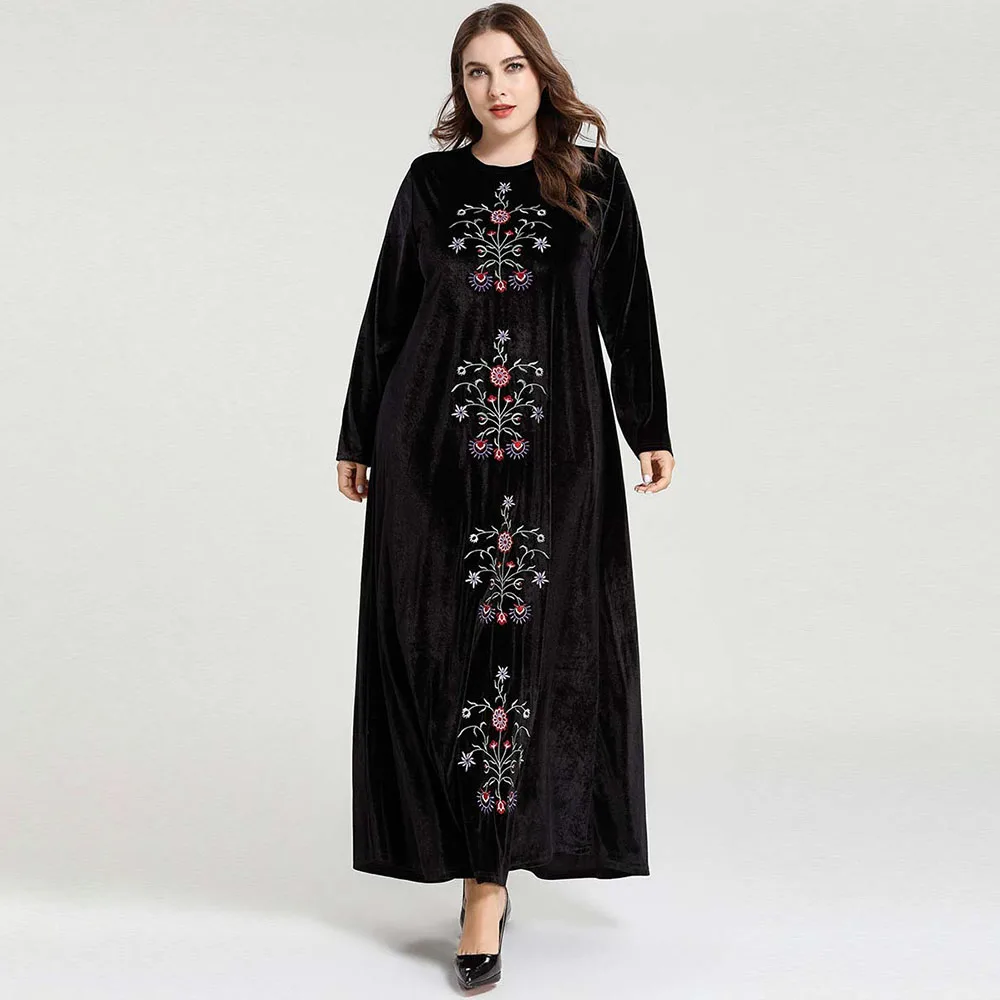 Осеннее элегантное платье размера плюс 4XL 3XL Женская мода достойное черное