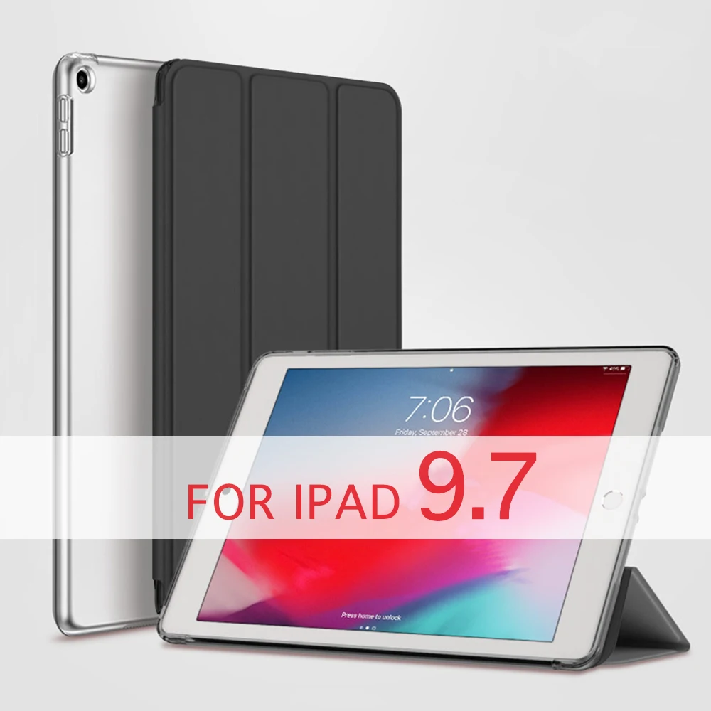 QIJUN чехол для нового iPad 9 7 дюймов 2017 2018 Air / 2 ipad 3 4 ''Pro Funda PC Back Кожаный смарт Авто