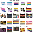 Геев гордыня, Радужный пансекс, Би флаг, металлическая кнопка Pinback Badgs