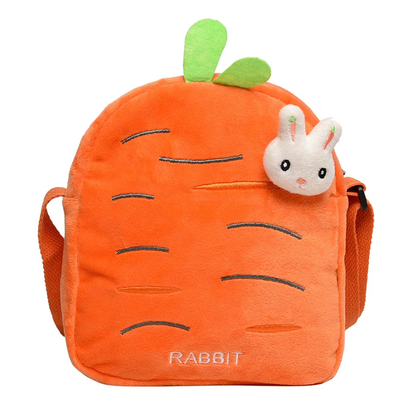 

Simple Carrot Handbags and Purses Women Bags Designer Fashion Plush Zipper Shoulder Bags Crossbody Tote Bags for Women