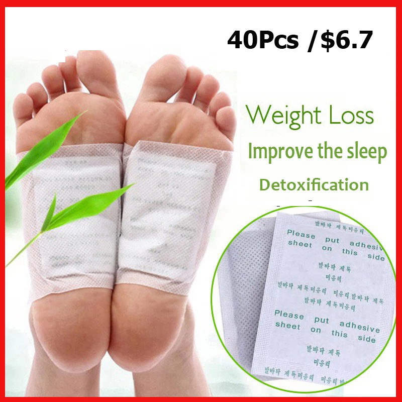 

(20 patches+20 pcs Adhersives) Drop shipping Kinoki Detox Foot Patch Bamboo Pads Patches With Adhersive Foot Care Improve Sleep