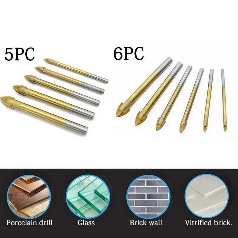 6 шт. сверло для поперечной плитки промышленного класса с круглой ручкой